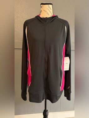 exertek Black and Pink Zip-Up Hoodie